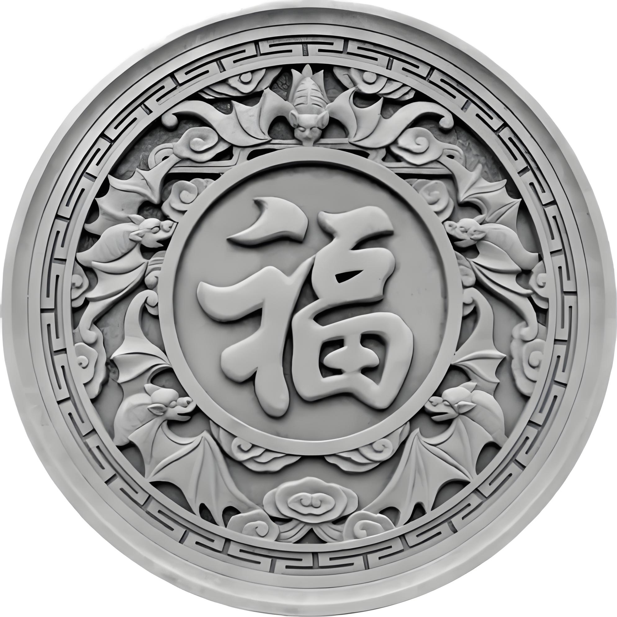 发泡陶瓷“福”字浮雕